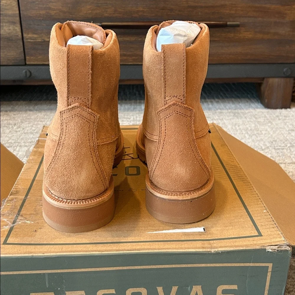 Tecovas Men's The Rugged Moc Natural WP Roughout Boots 10079NAT 11
